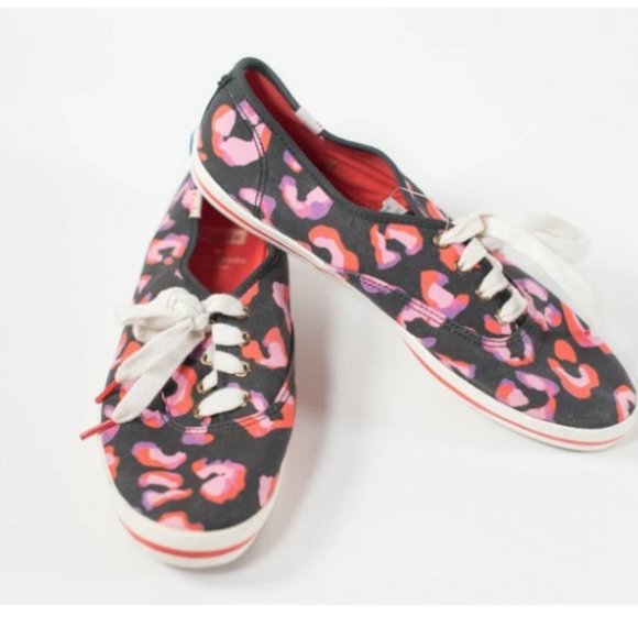 kate spade keds black pink kiss lips sneakers 6 - Picture 2 of 14